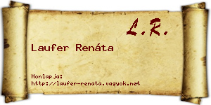 Laufer Renáta névjegykártya